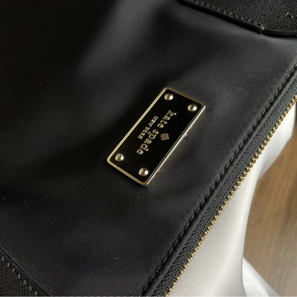 Kate Spade New York Nylon Laptop Work Bag | Black | With Strap - Picture 4 of 11